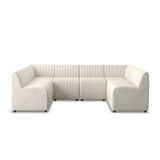 Augustine Dining Banquette, U Shape in Capri Oatmeal from Four Hands - Luna Furniture