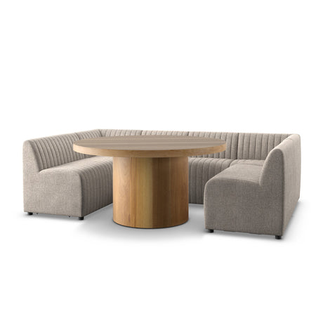 Augustine Dining Banquette, U Shape in Orly Natural from Four Hands - Luna Furniture