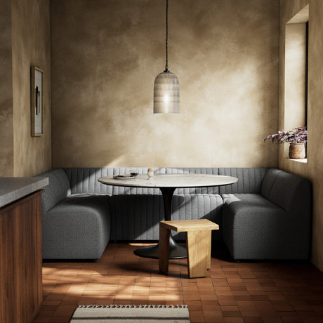 Augustine Dining Banquette, U Shape in FIQA Boucle Charcoal from Four Hands - Luna Furniture