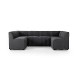 Augustine Dining Banquette, U Shape in FIQA Boucle Charcoal from Four Hands - Luna Furniture