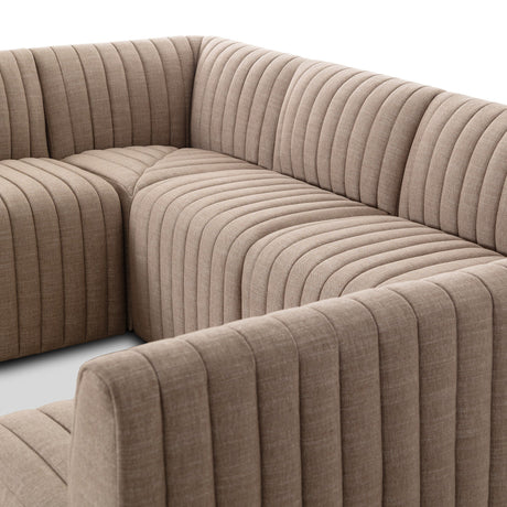 Augustine Dining Banquette, U Shape in Crypton Nomad Taupe from Four Hands - Luna Furniture