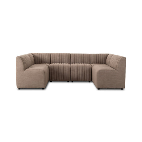 Augustine Dining Banquette, U Shape in Crypton Nomad Taupe from Four Hands - Luna Furniture
