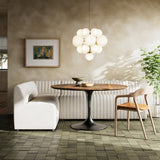 Augustine Dining Banquette, L-Shape in Capri Oatmeal from Four Hands - Luna Furniture