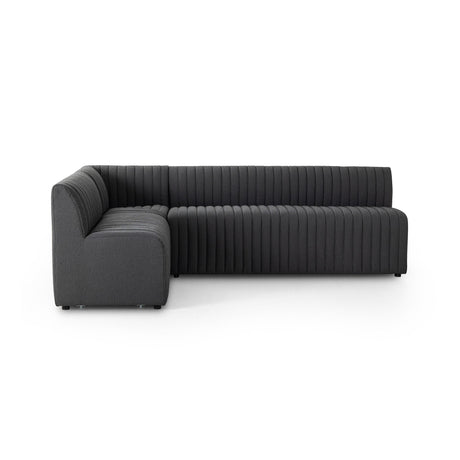 Augustine Dining Banquette, L-Shape in FIQA Boucle Charcoal from Four Hands - Luna Furniture