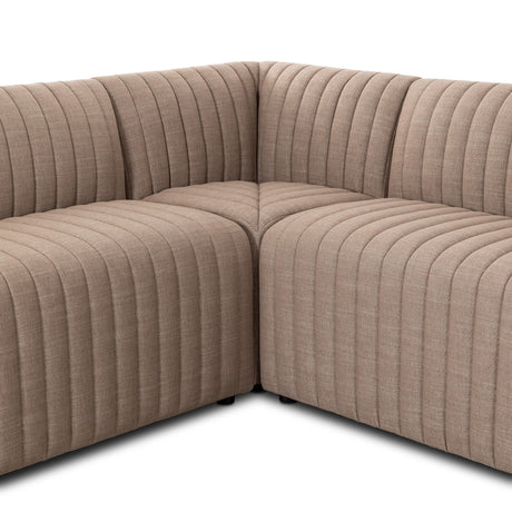 Augustine Dining Banquette, L-Shape in Crypton Nomad Taupe from Four Hands - Luna Furniture