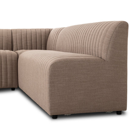 Augustine Dining Banquette, L-Shape in Crypton Nomad Taupe from Four Hands - Luna Furniture