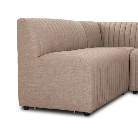 Augustine Dining Banquette, L-Shape in Crypton Nomad Taupe from Four Hands - Luna Furniture