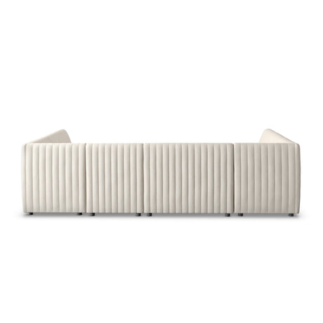 Augustine Dining Banquette, U Shape in Capri Oatmeal from Four Hands - Luna Furniture