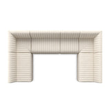 Augustine Dining Banquette, U Shape in Capri Oatmeal from Four Hands - Luna Furniture