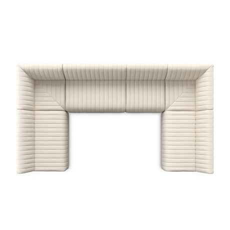 Augustine Dining Banquette, U Shape in Capri Oatmeal from Four Hands - Luna Furniture