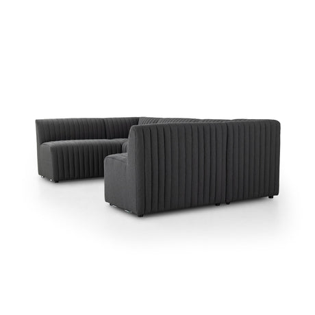 Augustine Dining Banquette, U Shape in FIQA Boucle Charcoal from Four Hands - Luna Furniture