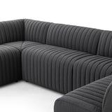 Augustine Dining Banquette, U Shape in FIQA Boucle Charcoal from Four Hands - Luna Furniture