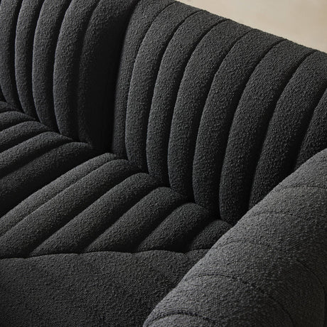 Augustine Dining Banquette, U Shape in FIQA Boucle Charcoal from Four Hands - Luna Furniture