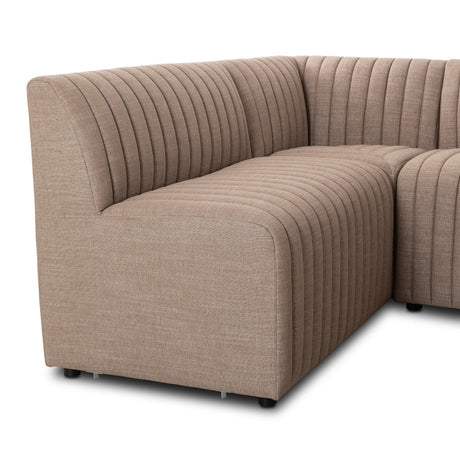 Augustine Dining Banquette, U Shape in Crypton Nomad Taupe from Four Hands - Luna Furniture