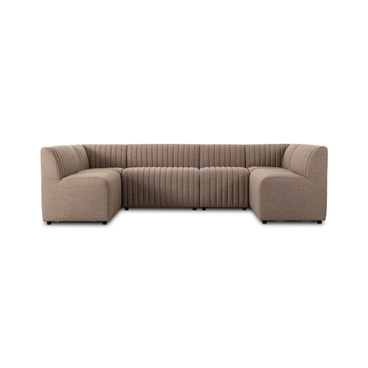 Augustine Dining Banquette, U Shape in Crypton Nomad Taupe from Four Hands - Luna Furniture