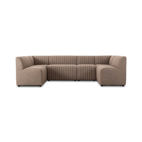Augustine Dining Banquette, U Shape in Crypton Nomad Taupe from Four Hands - Luna Furniture