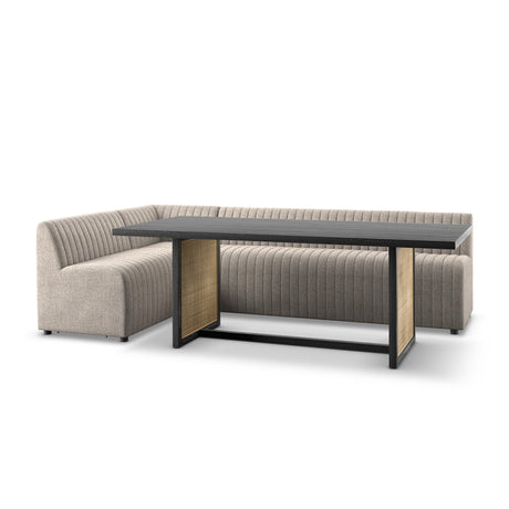 Augustine Dining Banquette, L-Shape in Orly Natural from Four Hands - Luna Furniture
