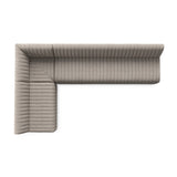 Augustine Dining Banquette, L-Shape in Orly Natural from Four Hands - Luna Furniture