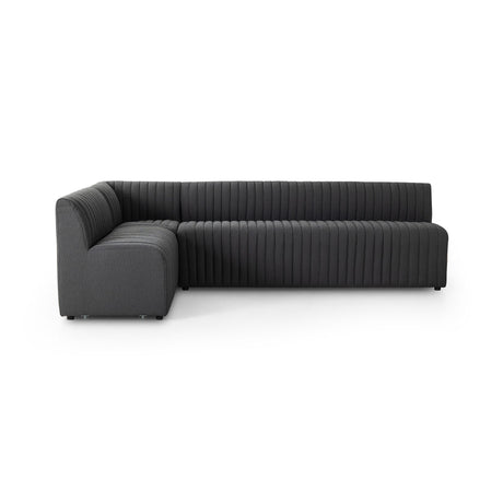 Augustine Dining Banquette, L-Shape in FIQA Boucle Charcoal from Four Hands - Luna Furniture