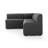 Augustine Dining Banquette, L-Shape in FIQA Boucle Charcoal from Four Hands - Luna Furniture