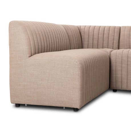 Augustine Dining Banquette, L-Shape in Crypton Nomad Taupe from Four Hands - Luna Furniture