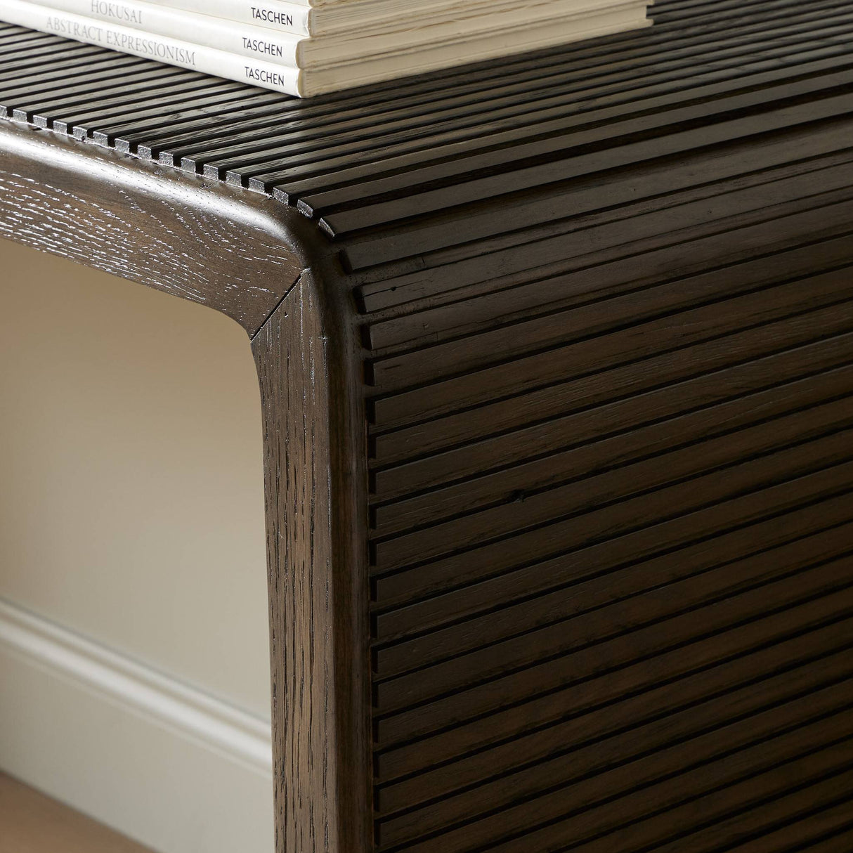 Leo Console Table in Smoked Black from Four Hands - Luna Furniture