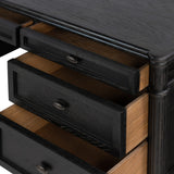 Toulouse Executive Desk in Distressed Black from Four Hands - Luna Furniture