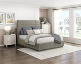 Paola Forest Green Queen Upholstered Platform Bed from Homelegance - Luna Furniture