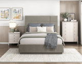 Paola Forest Green Eastern King Upholstered Platform Bed from Homelegance - Luna Furniture