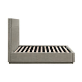 Paola Forest Green Eastern King Upholstered Platform Bed from Homelegance - Luna Furniture