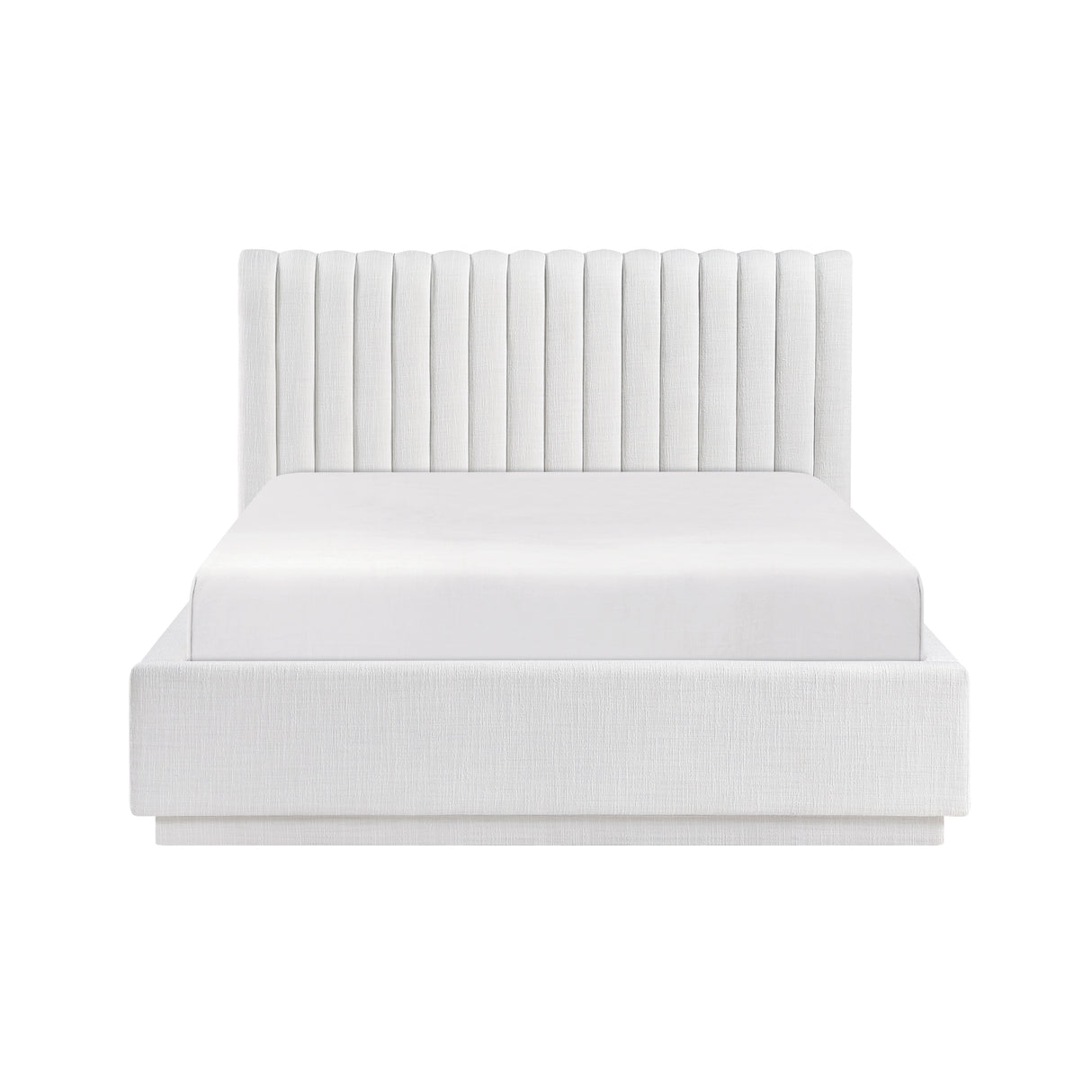 Mulvane Natural Queen Upholstered Platform Bed from Homelegance - Luna Furniture