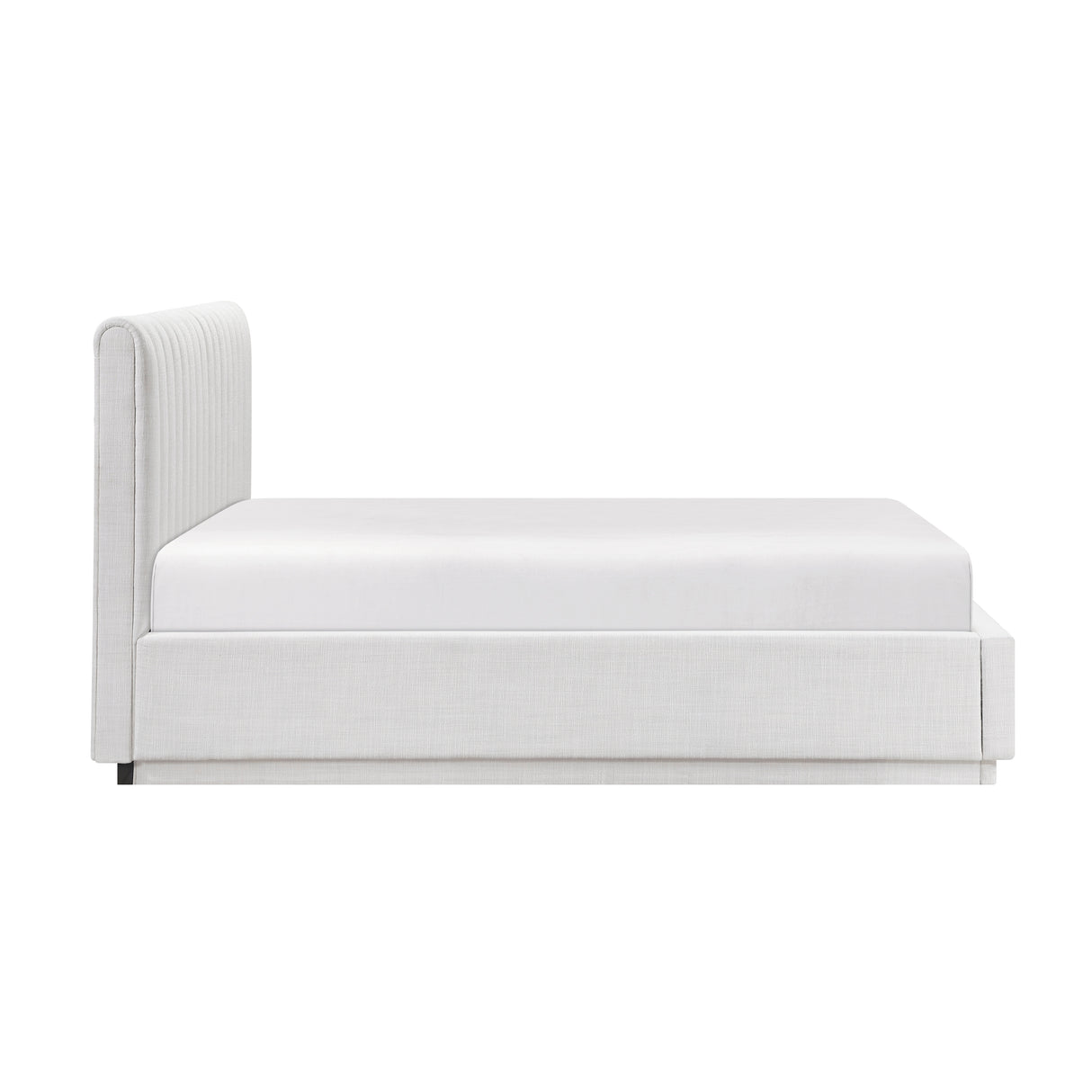 Mulvane Natural Queen Upholstered Platform Bed from Homelegance - Luna Furniture