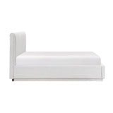 Mulvane Natural Queen Upholstered Platform Bed from Homelegance - Luna Furniture