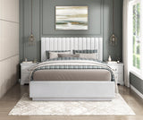 Paola Forest Green Eastern King Upholstered Platform Bed from Homelegance - Luna Furniture