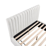 Paola Forest Green Eastern King Upholstered Platform Bed from Homelegance - Luna Furniture