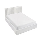 Paola Forest Green Eastern King Upholstered Platform Bed from Homelegance - Luna Furniture