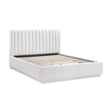 Paola Forest Green Eastern King Upholstered Platform Bed from Homelegance - Luna Furniture