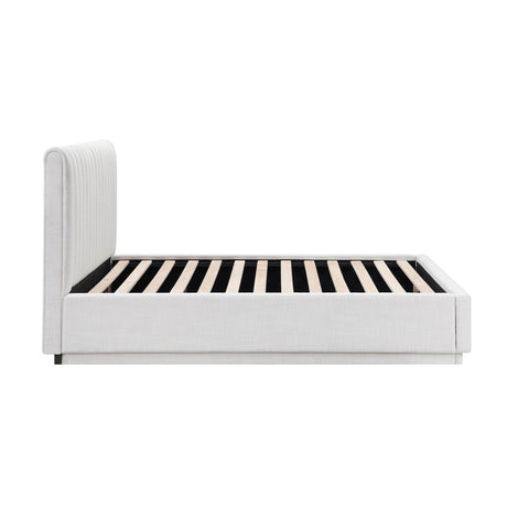 Paola Forest Green Eastern King Upholstered Platform Bed from Homelegance - Luna Furniture