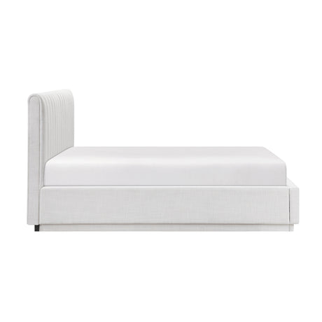 Paola Forest Green Eastern King Upholstered Platform Bed from Homelegance - Luna Furniture
