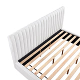 Mulvane Natural California King Upholstered Platform Bed from Homelegance - Luna Furniture