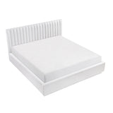 Mulvane Natural California King Upholstered Platform Bed from Homelegance - Luna Furniture