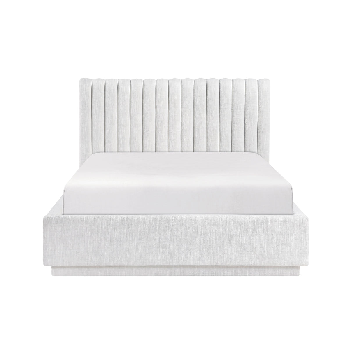 Mulvane Natural Full Upholstered Platform Bed from Homelegance - Luna Furniture