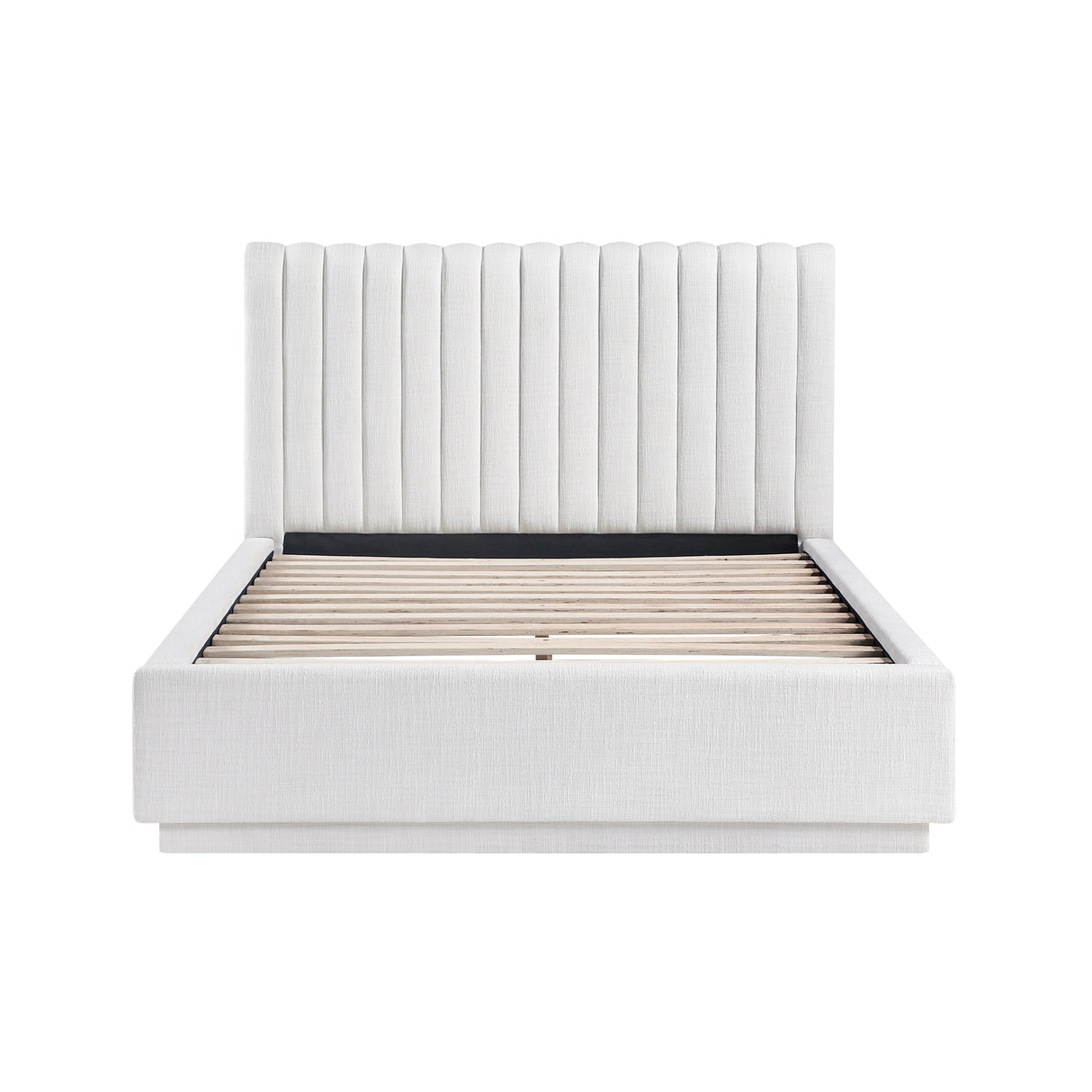 Mulvane Natural Full Upholstered Platform Bed from Homelegance - Luna Furniture