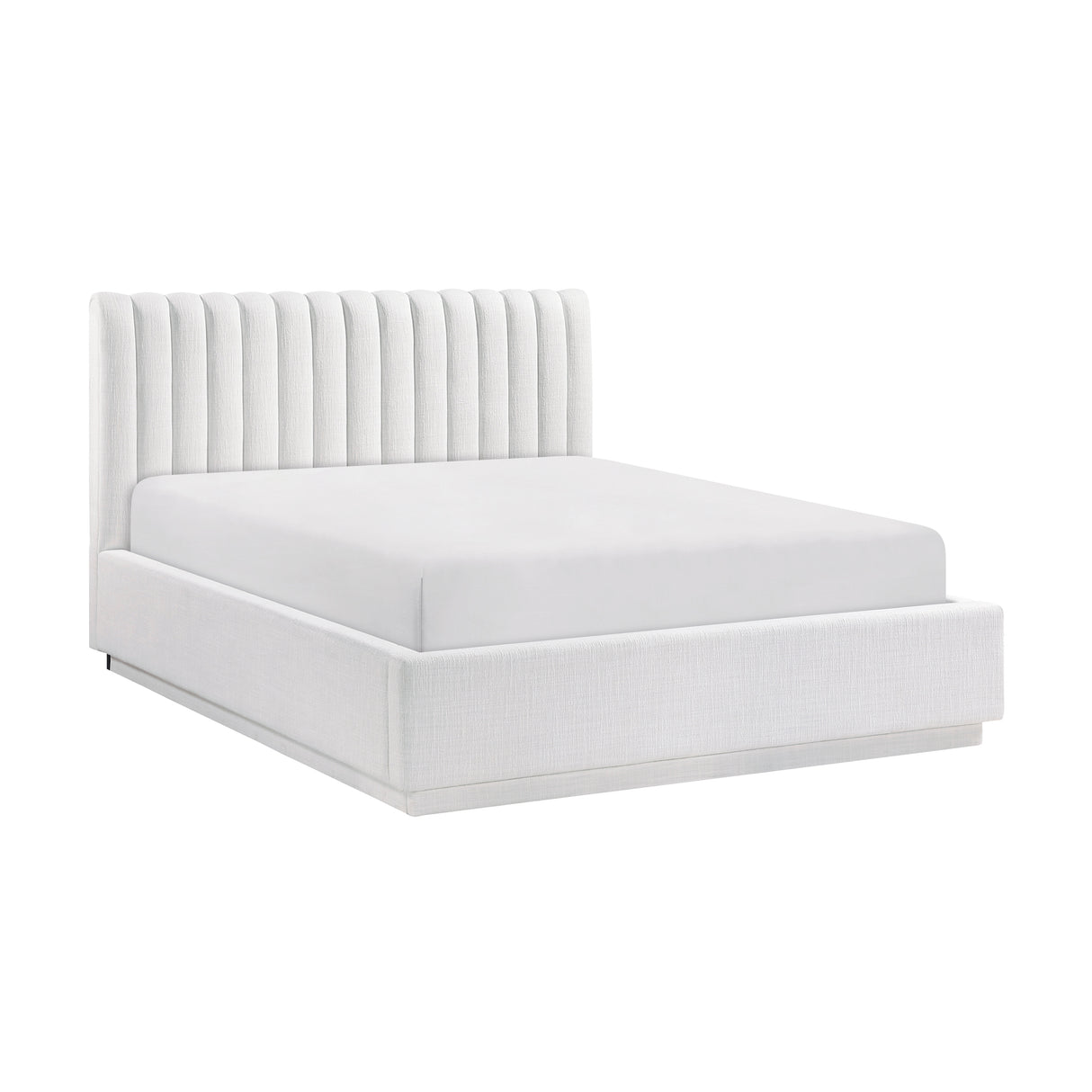 Mulvane Natural Full Upholstered Platform Bed from Homelegance - Luna Furniture
