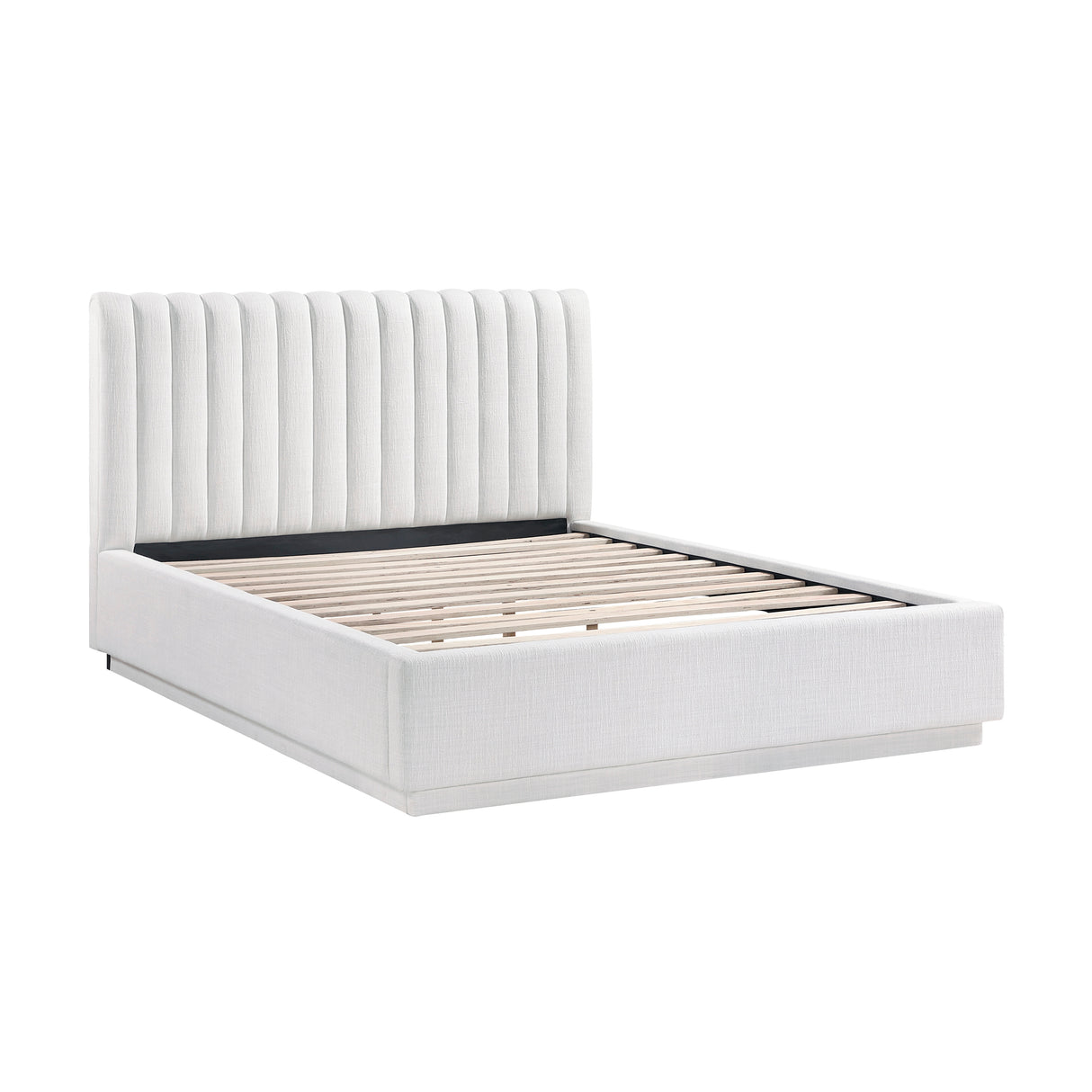Mulvane Natural Full Upholstered Platform Bed from Homelegance - Luna Furniture