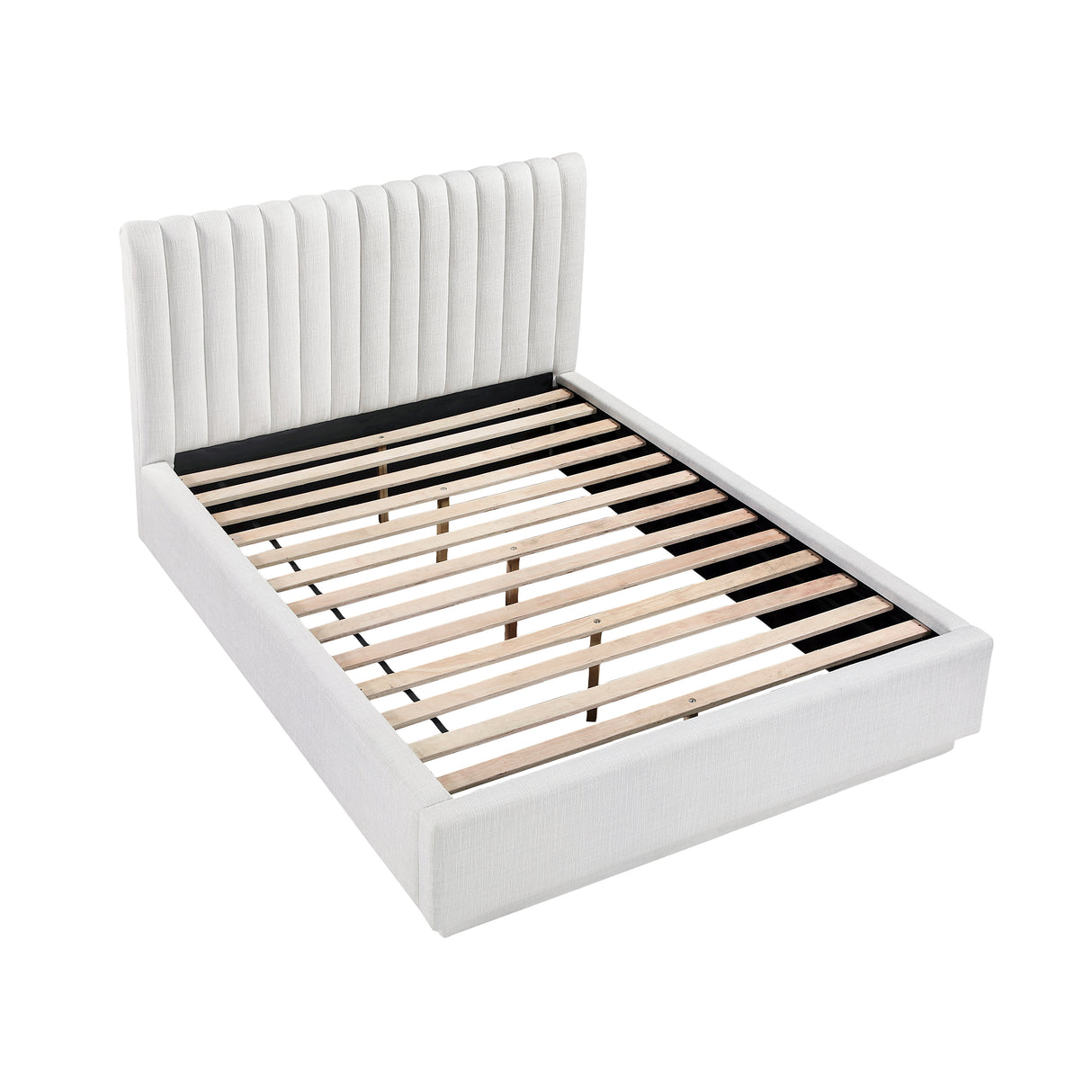 Mulvane Natural Full Upholstered Platform Bed from Homelegance - Luna Furniture