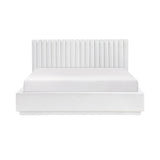 Mulvane Natural Eastern King Upholstered Platform Bed from Homelegance - Luna Furniture