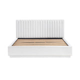 Mulvane Natural Eastern King Upholstered Platform Bed from Homelegance - Luna Furniture