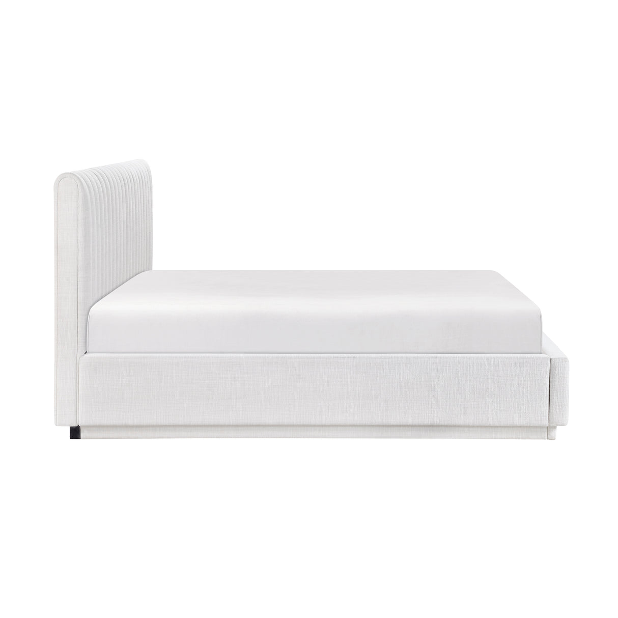 Mulvane Natural Eastern King Upholstered Platform Bed from Homelegance - Luna Furniture