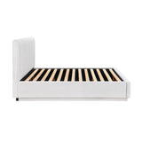 Mulvane Natural Eastern King Upholstered Platform Bed from Homelegance - Luna Furniture